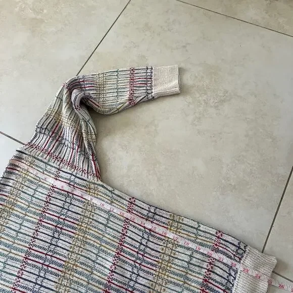 Vintage Claiborne Multicolored Crew Neck Knit Pullover Sweater Size L - Picture 14 of 14